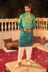 Kzari Vibrant Kingfisher Mirror Kurta
