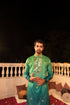 Kzari Vibrant Kingfisher Mirror Kurta