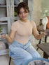 UNDERNEAT Short Sleeve Bodysuit - Beige