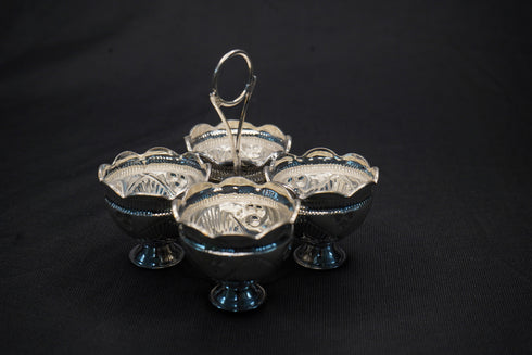 Pure Silver Panchapali Four Bowl Set 43.56g