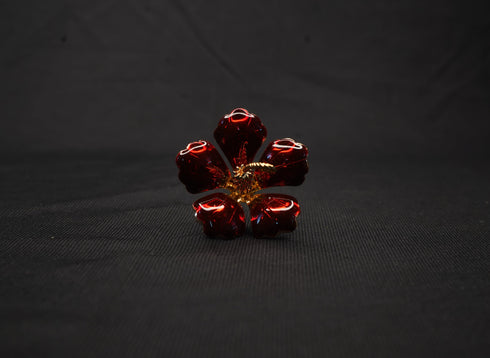 Pure Silver Red Hibiscus Flower 8.43g