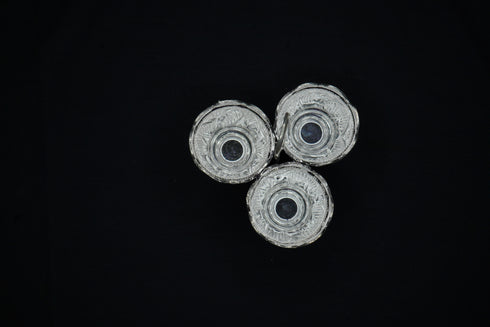 Pure Silver Kumkum Haldi 3 Bowl Set 34.31g