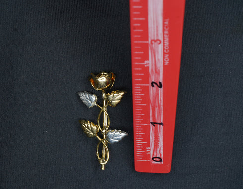 Pure Silver Gold Plated Brooch 6.17g