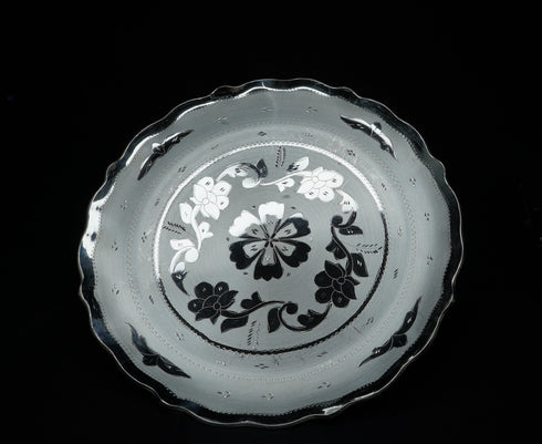 Pure Silver Floral Design Plate 504gram