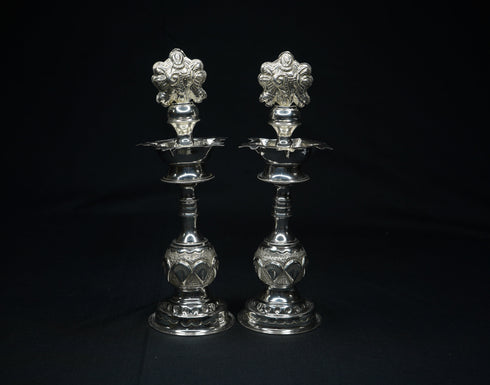 Pure Silver Diya Shank Chakara 195g