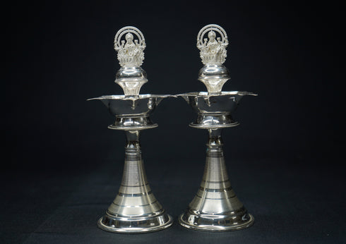 Pure Silver Diya With Laxmi Design 120g