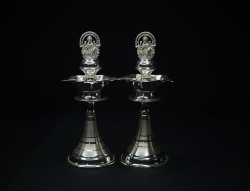 Pure Silver Diya With Laxmi Design 120g