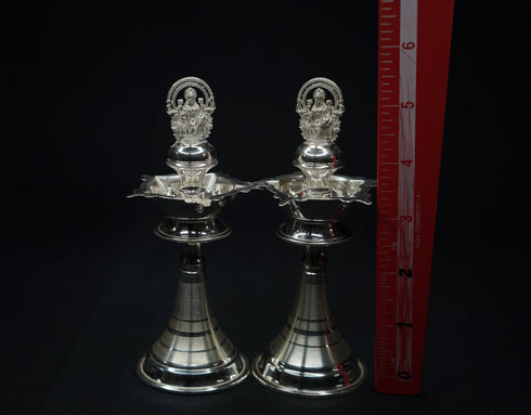 Pure Silver Diya With Laxmi Design 120g