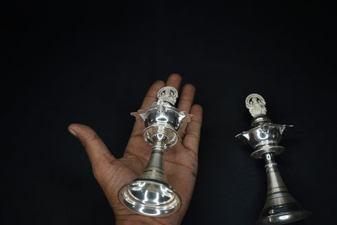 Pure Silver Diya With Laxmi Design 120g
