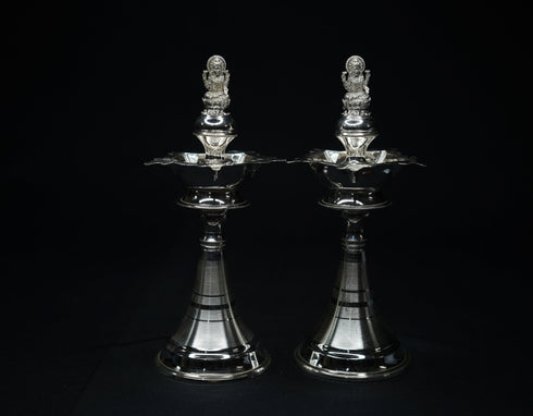 Pure Silver Diya With Laxmi Design 130g