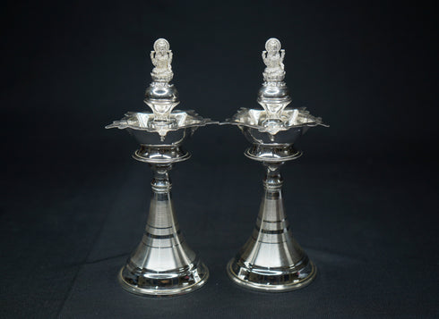Pure Silver Diya With Laxmi Design 130g