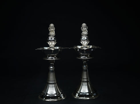 Pure Silver Diya With Laxmi Design 130g