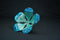 Pure Silver Big Flower green And Blue 22g