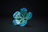 Pure Silver Big Flower green And Blue 22g