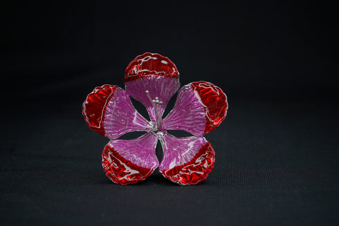 Pure Silver Pink And Red Small Flower 16g