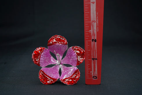 Pure Silver Pink And Red Small Flower 16g