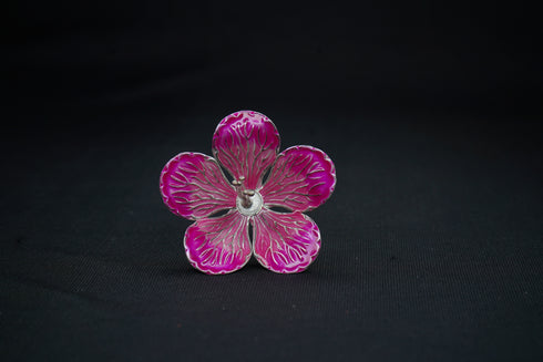Pure Silver Light Pink Small Flower 9g