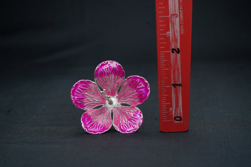 Pure Silver Light Pink Small Flower 9g