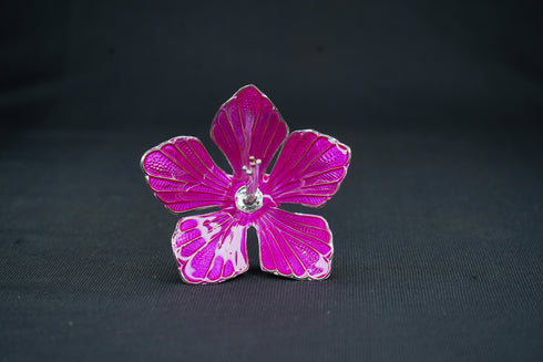 Pure Silver Dark Pink Small Flower 12g