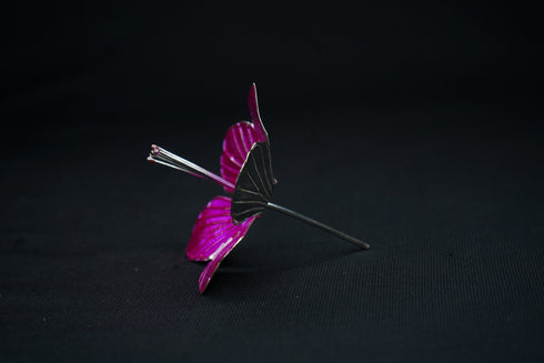 Pure Silver Dark Pink Small Flower 12g