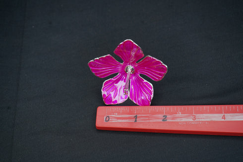 Pure Silver Dark Pink Small Flower 12g