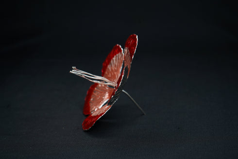 Pure Silver Big Red And Orange Flower 23g