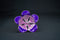 Pure Silver Pink Purple Flower 17g