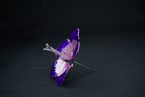 Pure Silver Pink Purple Flower 17g