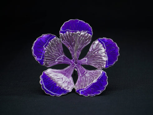 Pure Silver Pink Purple Big Flower 23g