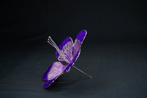 Pure Silver Pink Purple Big Flower 23g