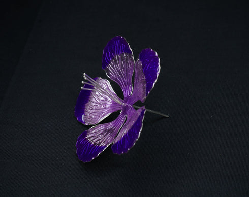 Pure Silver Pink Purple Big Flower 23g