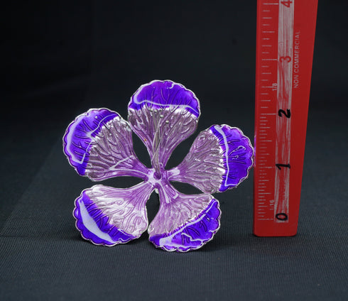 Pure Silver Pink Purple Big Flower 23g