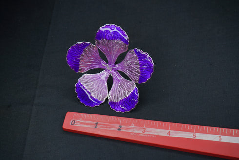 Pure Silver Pink Purple Big Flower 23g