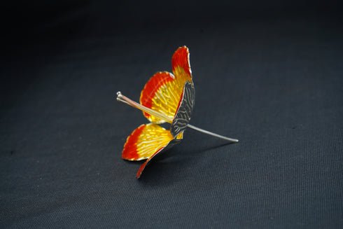 Pure Silver Yellow And Orange Flower 16g