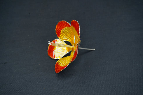 Pure Silver Yellow And Orange Flower 16g