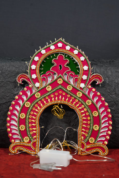 Hindu Deity Head Arch With Light