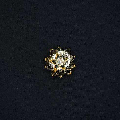 Pure Silver Gold Polish Lotus Flower 4g