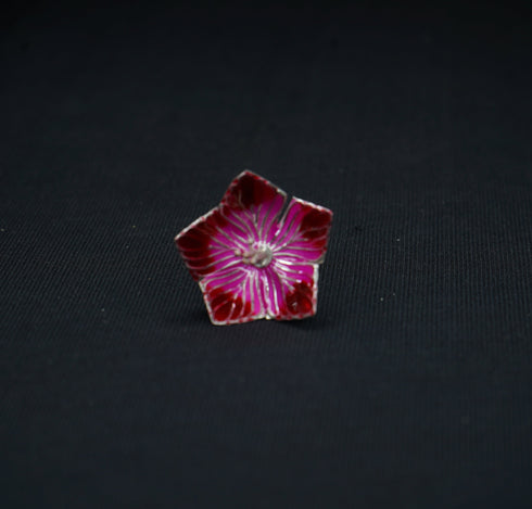 Pure Silver Pink And Red Flowers 3g