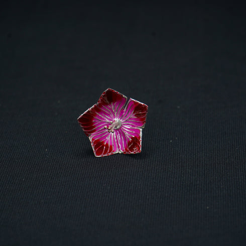 Pure Silver Pink And Red Flowers 3g