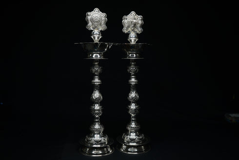 Pure Silver Big Chakra Design Diya 680g