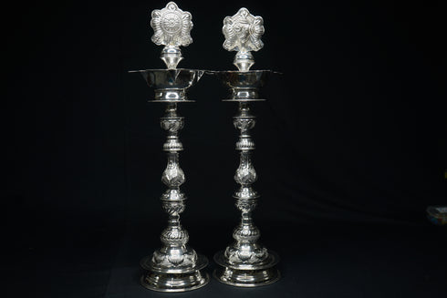 Pure Silver Big Chakra Design Diya 680g