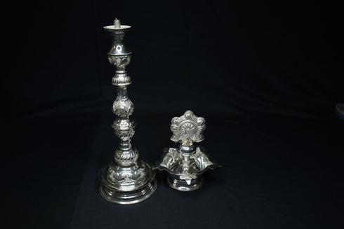 Pure Silver Big Chakra Design Diya 680g