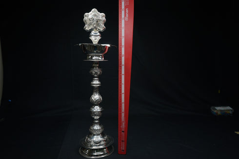 Pure Silver Big Chakra Design Diya 680g