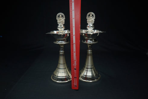 Pure Silver Laxmi Small Fancy Pair Diya 280g
