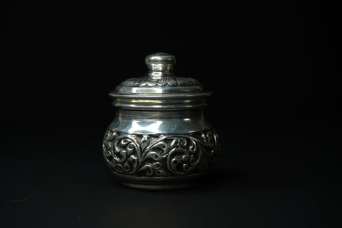 Pure Silver Antique Silver Kumkum Box 77.70 grams