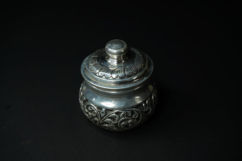 Pure Silver Antique Silver Kumkum Box 77.70 grams