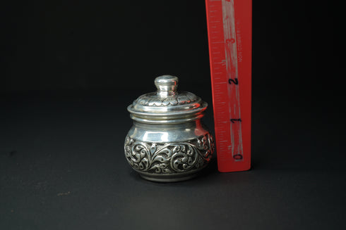 Pure Silver Antique Silver Kumkum Box 77.70 grams