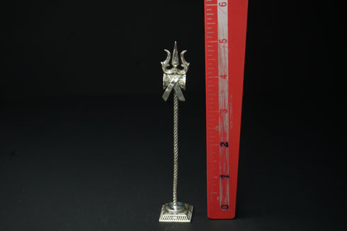 Pure Silver Trishul With Damaru 40 grams
