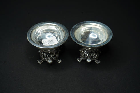 Pure Silver Tortoise Pair Diya 139.97grams