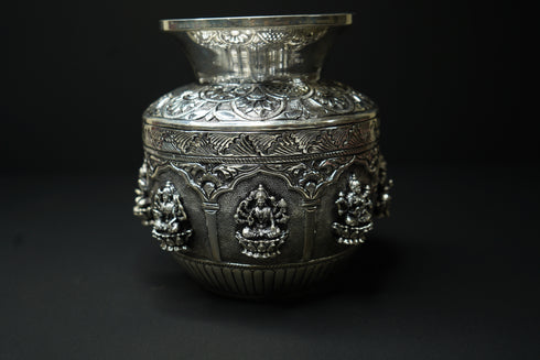 Pure Silver Antique Silver Astha Laxmi Kalash 744.02 grams